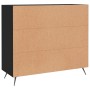 Aparador de madera de ingeniería negro 90x34x80 cm de vidaXL, Aparadores - Ref: Foro24-828077, Precio: 79,86 €, Descuento: %