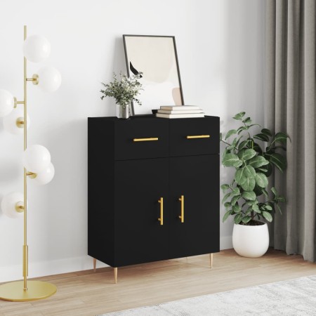 Black engineered wood sideboard 69.5x34x90 cm by vidaXL, Sideboards - Ref: Foro24-827965, Price: 82,12 €, Discount: %