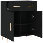 Black engineered wood sideboard 69.5x34x90 cm by vidaXL, Sideboards - Ref: Foro24-827965, Price: 82,12 €, Discount: %