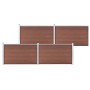 Brown WPC garden fence 699x106 cm by vidaXL, fence panels - Ref: Foro24-3053245, Price: 693,10 €, Discount: %