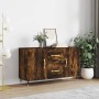 Smoked oak engineered wood sideboard 100x36x60 cm by vidaXL, Sideboards - Ref: Foro24-828153, Price: 115,54 €, Discount: %