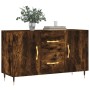 Smoked oak engineered wood sideboard 100x36x60 cm by vidaXL, Sideboards - Ref: Foro24-828153, Price: 115,54 €, Discount: %