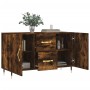 Smoked oak engineered wood sideboard 100x36x60 cm by vidaXL, Sideboards - Ref: Foro24-828153, Price: 115,54 €, Discount: %