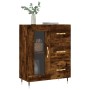 Aparador de madera de ingeniería roble ahumado 69,5x34x90 cm de vidaXL, Aparadores - Ref: Foro24-828025, Precio: 90,50 €, Des...