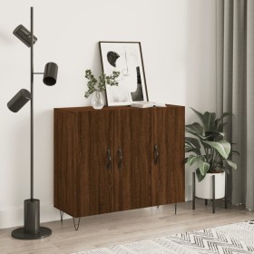 Oak brown engineered wood sideboard 90x34x80 cm by vidaXL, Sideboards - Ref: Foro24-828107, Price: 78,99 €, Discount: %