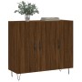 Oak brown engineered wood sideboard 90x34x80 cm by vidaXL, Sideboards - Ref: Foro24-828107, Price: 74,33 €, Discount: %