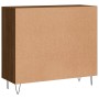 Aparador de madera de ingeniería marrón roble 90x34x80 cm de vidaXL, Aparadores - Ref: Foro24-828107, Precio: 74,33 €, Descue...