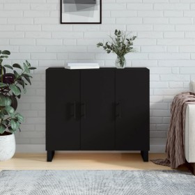 Black engineered wood sideboard 90x34x80 cm by vidaXL, Sideboards - Ref: Foro24-828133, Price: 108,99 €, Discount: %