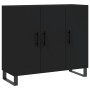 Aparador de madera de ingeniería negro 90x34x80 cm de vidaXL, Aparadores - Ref: Foro24-828133, Precio: 108,66 €, Descuento: %