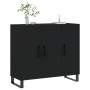 Aparador de madera de ingeniería negro 90x34x80 cm de vidaXL, Aparadores - Ref: Foro24-828133, Precio: 108,66 €, Descuento: %