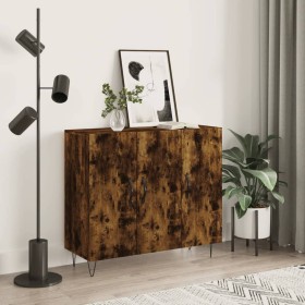 Smoked oak engineered wood sideboard 90x34x80 cm by vidaXL, Sideboards - Ref: Foro24-828105, Price: 74,72 €, Discount: %