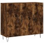 Aparador de madera de ingeniería roble ahumado 90x34x80 cm de vidaXL, Aparadores - Ref: Foro24-828105, Precio: 74,72 €, Descu...