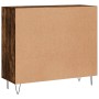 Aparador de madera de ingeniería roble ahumado 90x34x80 cm de vidaXL, Aparadores - Ref: Foro24-828105, Precio: 74,72 €, Descu...