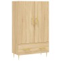 Aparador alto madera de ingeniería roble Sonoma 69,5x31x115 cm de vidaXL, Aparadores - Ref: Foro24-828223, Precio: 84,16 €, D...