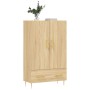 Aparador alto madera de ingeniería roble Sonoma 69,5x31x115 cm de vidaXL, Aparadores - Ref: Foro24-828223, Precio: 83,99 €, D...