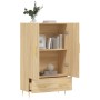 Aparador alto madera de ingeniería roble Sonoma 69,5x31x115 cm de vidaXL, Aparadores - Ref: Foro24-828223, Precio: 84,16 €, D...