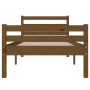 Estructura de cama madera maciza marrón miel 75x190 cm de vidaXL, Camas y somieres - Ref: Foro24-814782, Precio: 96,30 €, Des...