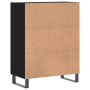 Aparador de madera de ingeniería negro 69,5x34x90 cm de vidaXL, Aparadores - Ref: Foro24-828005, Precio: 132,10 €, Descuento: %