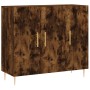 Aparador de madera de ingeniería roble ahumado 90x34x80 cm de vidaXL, Aparadores - Ref: Foro24-828097, Precio: 63,21 €, Descu...