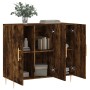 Aparador de madera de ingeniería roble ahumado 90x34x80 cm de vidaXL, Aparadores - Ref: Foro24-828097, Precio: 63,21 €, Descu...