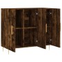 Aparador de madera de ingeniería roble ahumado 90x34x80 cm de vidaXL, Aparadores - Ref: Foro24-828097, Precio: 63,21 €, Descu...