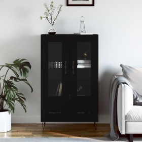 Tall black engineered wood sideboard 69.5x31x115 cm by vidaXL, Sideboards - Ref: Foro24-828293, Price: 84,99 €, Discount: %