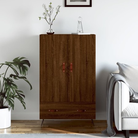 Tall engineered wood sideboard in brown oak 69.5x31x115 cm by vidaXL, Sideboards - Ref: Foro24-828211, Price: 86,99 €, Discou...