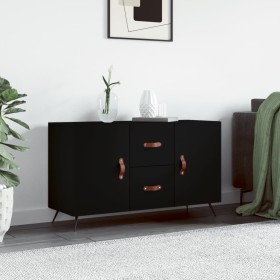 Black engineered wood sideboard 100x36x60 cm by vidaXL, Sideboards - Ref: Foro24-828141, Price: 87,54 €, Discount: %