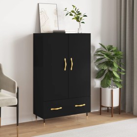 Tall black engineered wood sideboard 69.5x31x115 cm by vidaXL, Sideboards - Ref: Foro24-828213, Price: 106,99 €, Discount: %