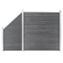 Fence set 1 square + 1 oblique WPC gray 273x186 cm by vidaXL, fence panels - Ref: Foro24-3054431, Price: 497,82 €, Discount: %