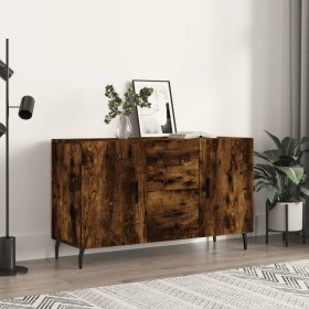 Smoked oak engineered wood sideboard 100x36x60 cm by vidaXL, Sideboards - Ref: Foro24-828193, Price: 104,12 €, Discount: %