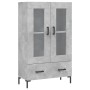 Aparador alto madera de ingeniería gris hormigón 69,5x31x115 cm de vidaXL, Aparadores - Ref: Foro24-828304, Precio: 88,04 €, ...