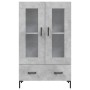 Aparador alto madera de ingeniería gris hormigón 69,5x31x115 cm de vidaXL, Aparadores - Ref: Foro24-828304, Precio: 88,04 €, ...