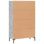 Aparador alto madera de ingeniería gris hormigón 69,5x31x115 cm de vidaXL, Aparadores - Ref: Foro24-828304, Precio: 87,93 €, ...