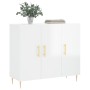 Glossy white engineered wood sideboard 90x34x80 cm by vidaXL, Sideboards - Ref: Foro24-828094, Price: 85,45 €, Discount: %