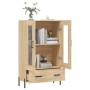 Aparador alto madera de ingeniería roble Sonoma 69,5x31x115 cm de vidaXL, Aparadores - Ref: Foro24-828311, Precio: 75,69 €, D...