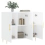 Glossy white engineered wood sideboard 90x34x80 cm by vidaXL, Sideboards - Ref: Foro24-828094, Price: 85,45 €, Discount: %