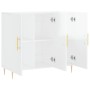 Glossy white engineered wood sideboard 90x34x80 cm by vidaXL, Sideboards - Ref: Foro24-828094, Price: 85,45 €, Discount: %