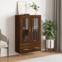 Tall engineered wood sideboard in brown oak 69.5x31x115 cm by vidaXL, Sideboards - Ref: Foro24-828291, Price: 87,95 €, Discou...