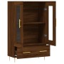 Tall engineered wood sideboard in brown oak 69.5x31x115 cm by vidaXL, Sideboards - Ref: Foro24-828291, Price: 85,69 €, Discou...