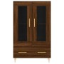 Tall engineered wood sideboard in brown oak 69.5x31x115 cm by vidaXL, Sideboards - Ref: Foro24-828291, Price: 85,69 €, Discou...