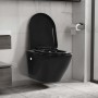 Wand-WC mit verstecktem Spülkasten aus schwarzer Keramik von vidaXL, Badezimmer - Ref: Foro24-3054478, Preis: 325,43 €, Rabat...