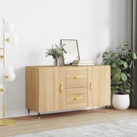 Sonoma Oak Engineered Wood Sideboard 100x36x60 cm by vidaXL, Sideboards - Ref: Foro24-828151, Price: 115,77 €, Discount: %