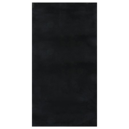 Alfombra de pelo corto esponjoso suave lavable negra 80x150 cm de vidaXL, Alfombras - Ref: Foro24-342184, Precio: 33,99 €, De...