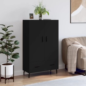 Tall black engineered wood sideboard 69.5x31x115 cm by vidaXL, Sideboards - Ref: Foro24-828253, Price: 85,33 €, Discount: %