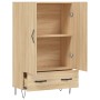 Aparador alto madera de ingeniería roble Sonoma 69,5x31x115 cm de vidaXL, Aparadores - Ref: Foro24-828231, Precio: 82,99 €, D...