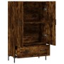 Aparador alto madera de ingeniería roble ahumado 69,5x31x115 cm de vidaXL, Aparadores - Ref: Foro24-828241, Precio: 96,34 €, ...