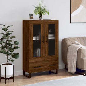 Tall sideboard engineered wood brown oak 69.5x31x115 cm by vidaXL, Sideboards - Ref: Foro24-828331, Price: 92,99 €, Discount: %