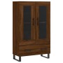 Aparador alto madera de ingeniería roble marrón 69,5x31x115 cm de vidaXL, Aparadores - Ref: Foro24-828331, Precio: 92,99 €, D...