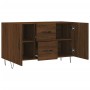 Aparador de madera de ingeniería roble marrón 100x36x60 cm de vidaXL, Aparadores - Ref: Foro24-828171, Precio: 88,75 €, Descu...